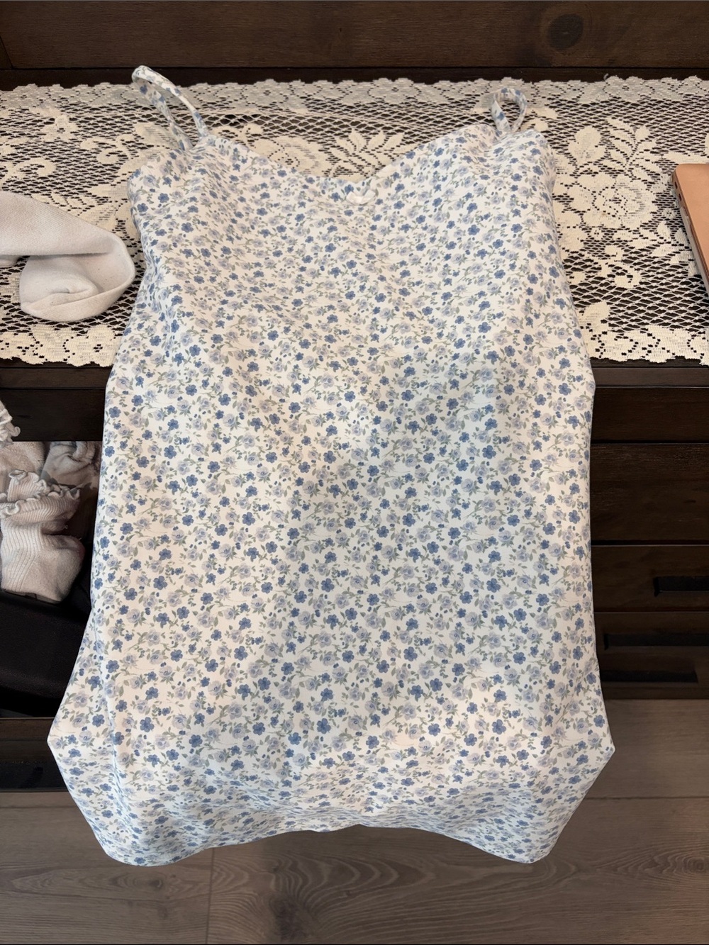 Gilly hicks Light Blue Floral activewear Dress with built in shorts